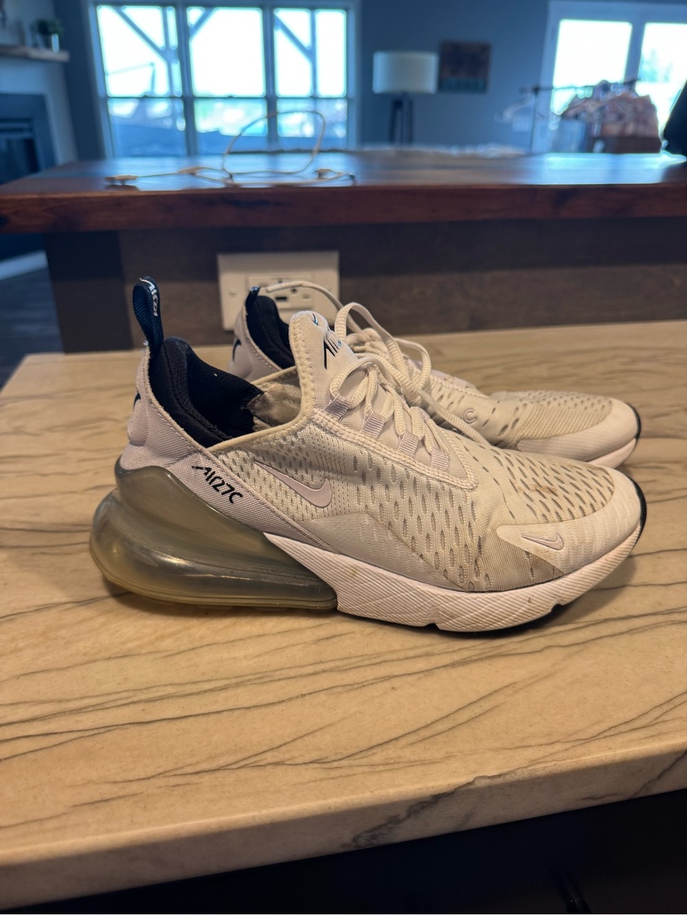 Nike Women's Air Max 270 White with Black Accents
